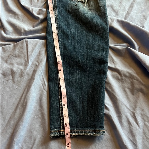 Silver Jeans Dark Blue Distressed Skinny Jeans Women’s W34 - Picture 8 of 8
